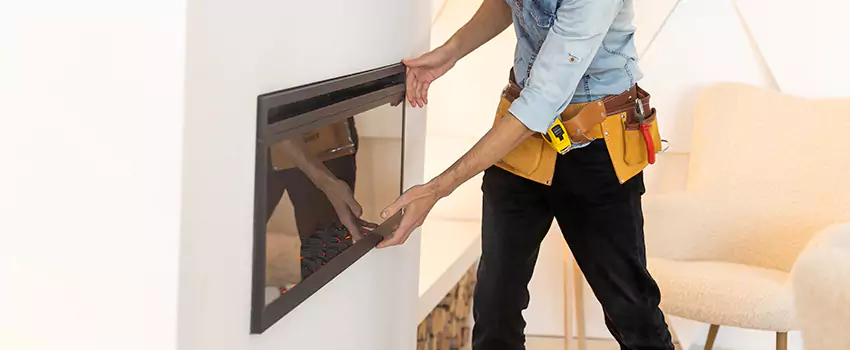 Metal Fireplace Installation in Jackson, Michigan